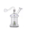 Wholesale Female Glass Oil Burner Bong Handheld Water Pipe Matrix Birdcage Dab Rig Bong with 10mm Male Glass Oil Burner Pipe