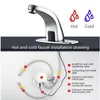 And Cold Automatic Hands Touch Sensor Faucet Bathroom Sink Tap Bathroom faucet Water Mixer Crane FYG334 T2007102309