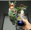 Glaspfeifen Rauchen geblasener Wasserpfeifen Herstellung mundgeblasener Bongs Farbige übergroße Pan-Dragon-Glaswasserflasche