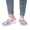 Sapatos personalizados diy chinelos masculinos femininos com estampas de flores de várias cores tênis 36-48