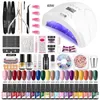 Esmalte ROSALIND Conjunto de Gel Conjunto de Ferramentas Profissionais Glitter Vernis Semi Permanent Art Base Top Coat UV LED 230726