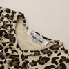 Kläderuppsättningar Kläduppsättningar Födda Baby Girls Winter Clothes Leopard Print Bodysuit Pants Hairband Fashion Spädbarn Höstkläder 3st Girl Z230726