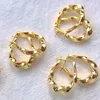 Hoop Huggie Miqiao Real 18K Women's Gold Drop Kolczyki Pure AU750 Klasyczny pokręcony owalny projekt Znakomity prezent biżuterii EA016 230725