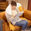 Cute Big White Goose Sleeping Pillow Stuffed toy Duck Goose Doll Pillow Bed Bodhi Duck Doll New Year Gift