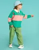 Наборы одежды Bebe Ber Brand Spring Korean Kid Boys Sweatshirt Дети хлопковые печатные камеры. Пуловые брюки детская одежда для девочки платье 230725