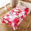 Tovaglia San Valentino Tovaglia Love Sweet Couple Atmosfera Decorazione Decorazione di nozze Red Love Tovaglia Impermeabile R230727