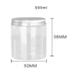 Storage Bottles Cosmetic Container Clear Plastic Jars 89Dia. 250ml300ml400ml500ml Empty Food Candy Packaging Bottle Pots With Aluminum Lid