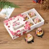 Gift Wrap 23 5 16 5 5cm Flower Pattern Potable Mooncake Box With Handle biscuit Candy Biscuit Box chocolate Pastry Packing Boxes102296