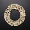 Hip Hop 345mm Bling Iced Out 1 Row Tennis Chain Aaa+ Rhinestone Stone Necklaces for Women Men Jewelry Choker