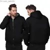 Mannen Down Parka Heren Down Parka Winter Dikke Warme Jas Effen Kleur Fleece Rits Capuchon Lange Mouwen Jas Parka 221125 Z230727