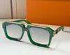 Realfine888 5A Brillen L Z1801E 1.1 Maskottchen, quadratischer Rahmen, Luxus-Designer-Sonnenbrille für Mann und Frau, mit Brillen-Stoffbox