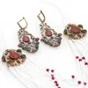 Collier Boucles D'oreilles Ensemble Sunspicems Turc Femmes Perle Mariée Multicouche Chaîne Fleur Crochet Boucle D'oreille Antique Or Couleur Bijoux