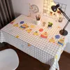 Table Cloth Table Cloth Wind Waterproof and Oil Resistant Student Desk Cute Rectangular Tea Table Tablecloth