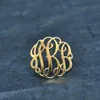 Pins Broches Custom Naam Letters Monogram Gepersonaliseerde Rvs Afkorting Initialen Broche Sieraden Bruidsmeisje Geschenken 230727