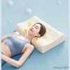 Coussin / Literie décorative en latex respirant Protection orthopédique du cou Rebond lent Massage du sommeil Détendez-vous Le Cervical R230727