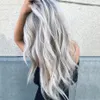 المرأة السيدة طويلة الشعر شعر مستعار مجعد متموج الاصطناعية cosplay حفلة full wigs213f