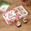 Gift Wrap 23 5 16 5 5cm Flower Pattern Potable Mooncake Box With Handle biscuit Candy Biscuit Box chocolate Pastry Packing Boxes102296