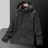 Men's Jackets VAKAUP Mens Clothing Lightweight Waterproof Rain Jacket Hooded Outdoor Raincoat Hiking Windbreake Coat Sweatshirts