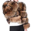 Femmes fourrure hiver vêtements 2023 mode Faux manteaux femmes à manches longues haut gris marron vestes pour la vente en gros