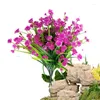 Decorative Flowers Artificial Flower Blossom Bouquet Bloom UV Resistant Spring Wedding Decoration Home Party Outdoor Plastic For Wall Garden