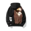 2023A Bathing A APE New Men's Letter Back Cartoon Print Hooded Pullover Sweater