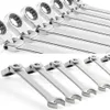 Skruvmejslar Ratcheting Combination Wrench Set 6 22mm Metric Flex Head Chrome Vanadium Steel Spanner With Bag 230727