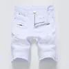 Männer Jeans Männer Sommer Zerkratzte Ripped Holes Denim Shorts Europäischen Stil Mode Zipper Solide Hohe Qualität Kurze Hose Männlich