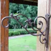 4 Pieces Decorative Wall Hook Wrought Iron Bracket Garden Decorations for Hanging Plants Lantern Birdcage Flower Pots Metal Hanger289u