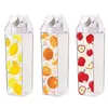 Water Bottles Plastic Clear Milk Carton Shaped Portable Drinking Sports Cups Bottle With Lid Drop Delivery Home Garden Kitchen Dinin Dhyno