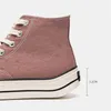 Hoge Canvas Schoenen Klassieke Vrouwen Schoenen Screener Vuile Vrouw Sneaker man Casual Mode Leer Lace Up Witte mannen Ontwerp Schoen