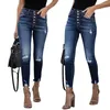 Women's Jeans Ankle Length Skinny Pants For Women Casual Elegant Streetwear Summer Ripped Female Denim Trousers