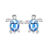 Vente chaude d'argent 925 en Europe et en Amérique, nouvelles boucles d'oreilles femelles Phantom Australian Treasure, tortue à pois bleus