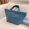 Классическая торговая тотация Canvas Bag Blue Color Fashion Style Beach Travel Bag Women Wash Bag Cosmetic Makeup Storage с Box315Q