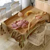 Tischdecke, 3D-Tischdecke, geschnitztes Blumenmuster, wasserdicht, Esstischdecke, rechteckig, Teetischdecke, Picknickmatte, Heimdekoration, R230726