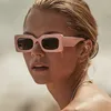 Moda Armação Retângulo Óculos De Sol Retro Tendências Designer Feminino Masculino Lente Gradiente Verde Rosa Óculos Ao Ar Livre Praia Óculos De Sol SG617