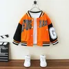 Giacche Primavera Autunno Giacca da baseball Big Kids Ragazzi Moda Abbigliamento per adolescenti Ragazze Cardigan da 2 a 8 bambini Outwear Cappotti Felpe con cappuccio 230726