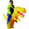 Costume gonfiabile per bambini adulti Halloween Dragon Dinosaur Cosplay T-Rex Fancy Dress Children Ride On Dino Purim Costumes G0925275F