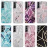 Cell Phone Cases Marble Soft IMD TPU Cases For Samsung Geometric Rock Stock Granite Quartz Luxury Mobile Phone Cover Back Skin Z230731