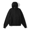 Mens Hoodies Moletons Retro Streetwear Cor Sólida Zipper Jaqueta Com Capuz Para Homens Outono e Inverno Harajuku Preto Cinza Oversized Cardigan 230727