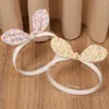 Hair Accessories Baby Sweet Vintage Head Band Floral Print Elastic Cross Knotted Bands Cute 3D Ears Headwear Born Pography