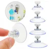 Bath Accessory Set 5Pcs Durable Transparent Kitchen Holder Storage Hanger Screw Wall Rack With Knurled Nut Suction Cup Hook Suckers