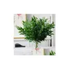 Decorative Flowers Wreaths Artificial Leaves Bouquet Fake Willow Jungle Wedding Backdrop Decoration Christmas Faux Foliage Vine Pa Dhw0M