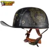 Vintage Retro Hjälm Motorcykel Summer Motorcykel Motocross Scooter Riding Half Face Moto Helmets Men Casco2576