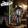 2021 Halloween Wreath Door Hanging Decoration Halloween Witch Hat Leg Pumpkin Door Wreath Happy Halloween Home Party Supplies Y0902457