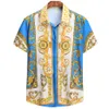 Mens Casual Shirts Zomer Shirt Royal Korte Mouw Tops Slim Fit T Zacht en Glad Mode Tees 5xl Party Oversized Luxe 230726