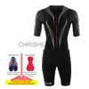 Ensembles de maillots de cyclisme Huub Triathlon Summer Team Men Racing Jumpsuit Short Sleeve Cycling Speed Suit Mono Ciclismo Hombre Bicycle Run Swim Tri Suit x0727