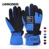 Gants de Ski LOOGDEEL Hiver Chaud Neige Gants de Ski Enfants Unisexe Écran Tactile Antidérapant Étanche Snowboard Cyclisme Gants de Ski Enfants Adulte HKD230727