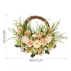 Dekorativa blommor Rose Cherry Blossom Wreath Artificial Spring Decoration Garland Party Decor