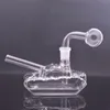 Voyage 3style réservoir créatif 3D narguilé verre dab rig bong épais portable pas cher eau tabac bongs tuyaux avec 14mm mâle downstem fumer bol de brûleur à mazout
