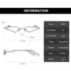 Okulary na zewnątrz oko oka oko oka Diamentowy kształt Kobiety retro bez krawędzi słoneczne okulary słoneczne Uv400 modne n ramy streetwearne wędrówki